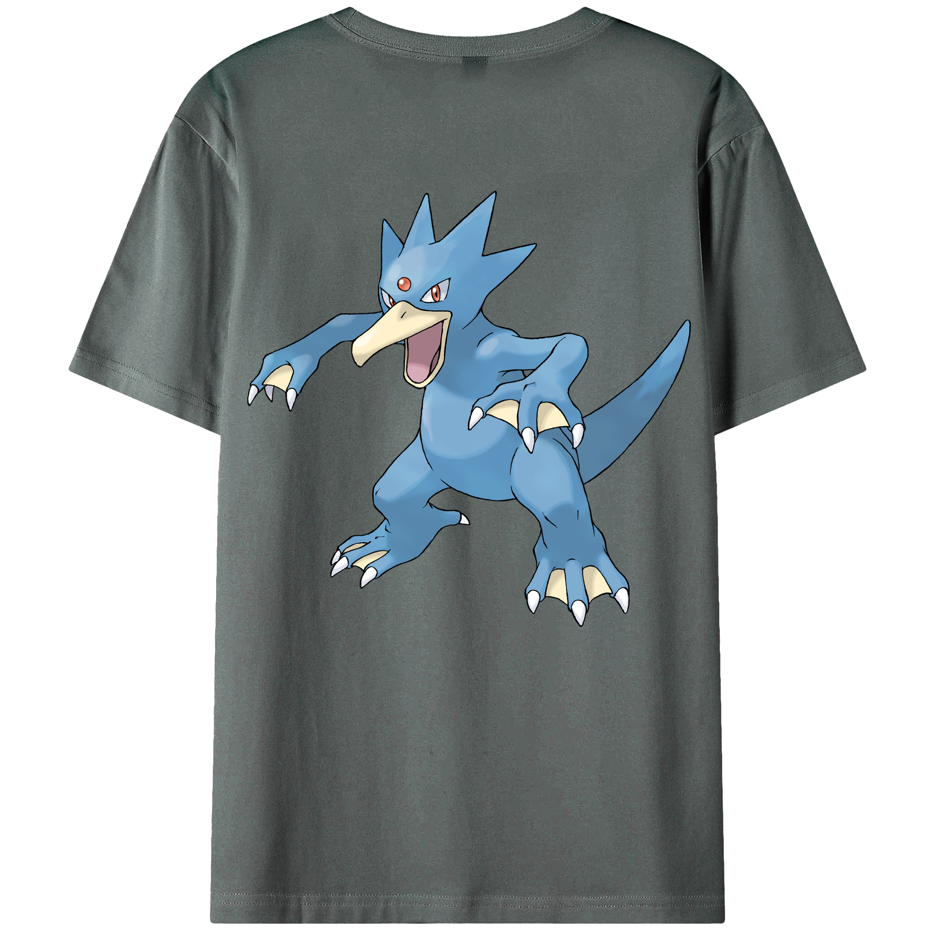 （画像用） ポケットモンスター Pokémon 綿100％ メンズ半袖Tシャツ（バックプリント） 通気性